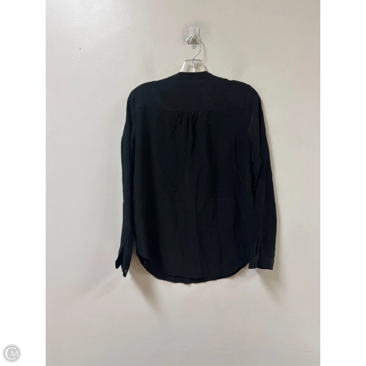 Blouse Long Sleeve By Banana Republic In Black, Size: S