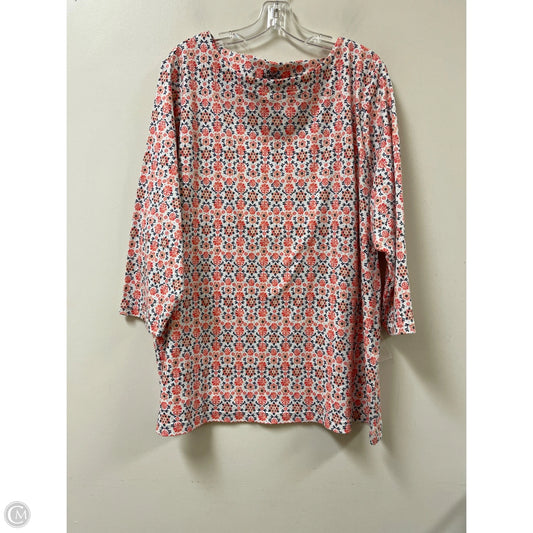 Top Long Sleeve By Croft And Barrow In Floral Print, Size: 3x