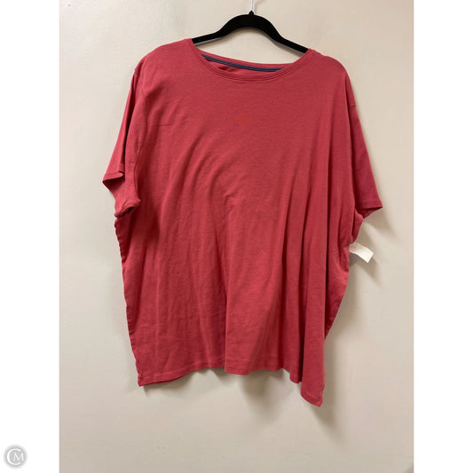 Top Short Sleeve By Croft And Barrow In Pink, Size: 3x