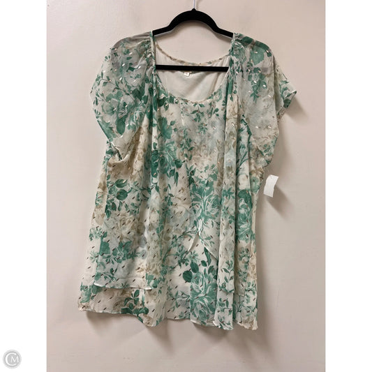 Top Short Sleeve By Clothes Mentor In Green, Size: 3x