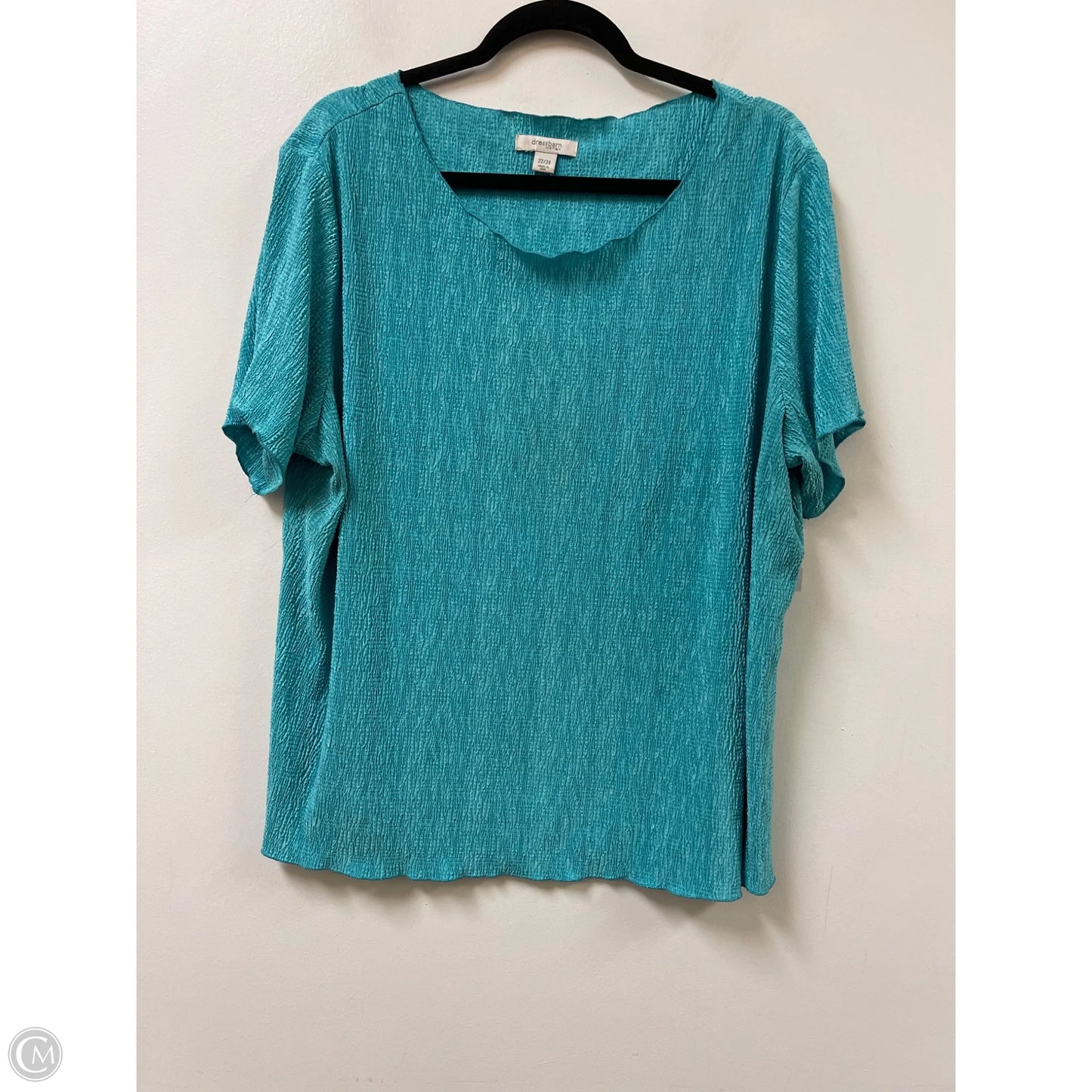 Top Short Sleeve By Dressbarn In Blue, Size: 3x