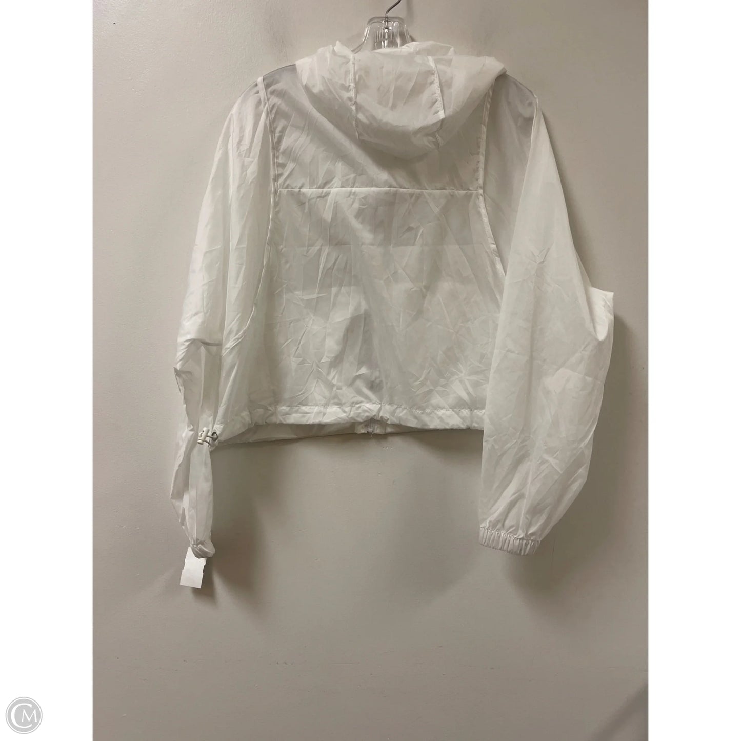 Athletic Jacket By Clothes Mentor In White, Size: 1x