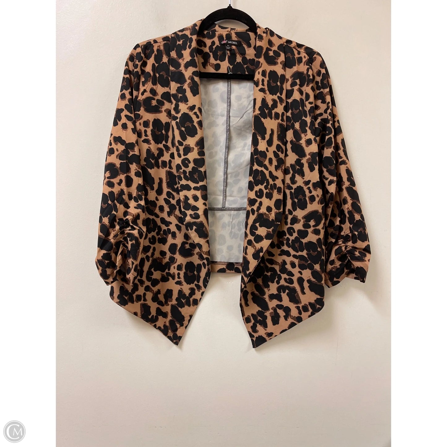 Cardigan By Clothes Mentor In Animal Print, Size: Xl