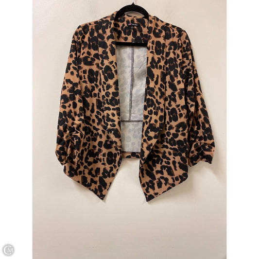 Cardigan By Clothes Mentor In Animal Print, Size: Xl