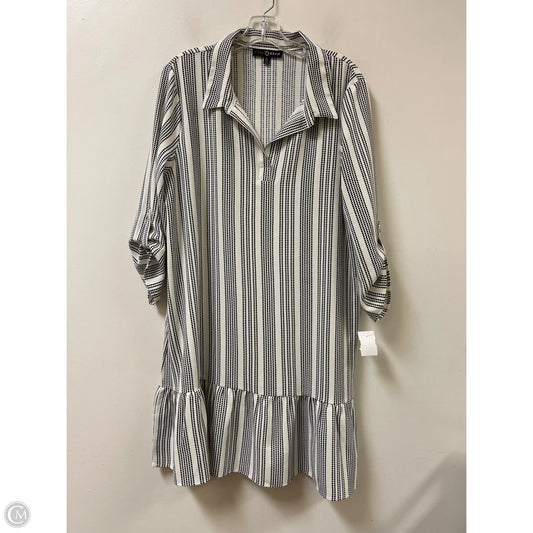 Dress Casual Midi By Fred David In Black & White, Size: Xl