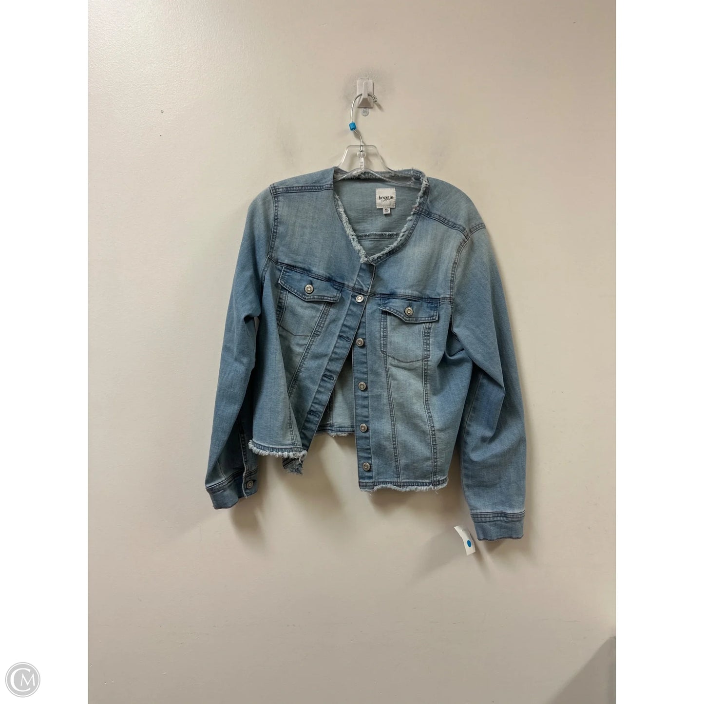 Jacket Denim By Kensie In Blue Denim, Size: Xl