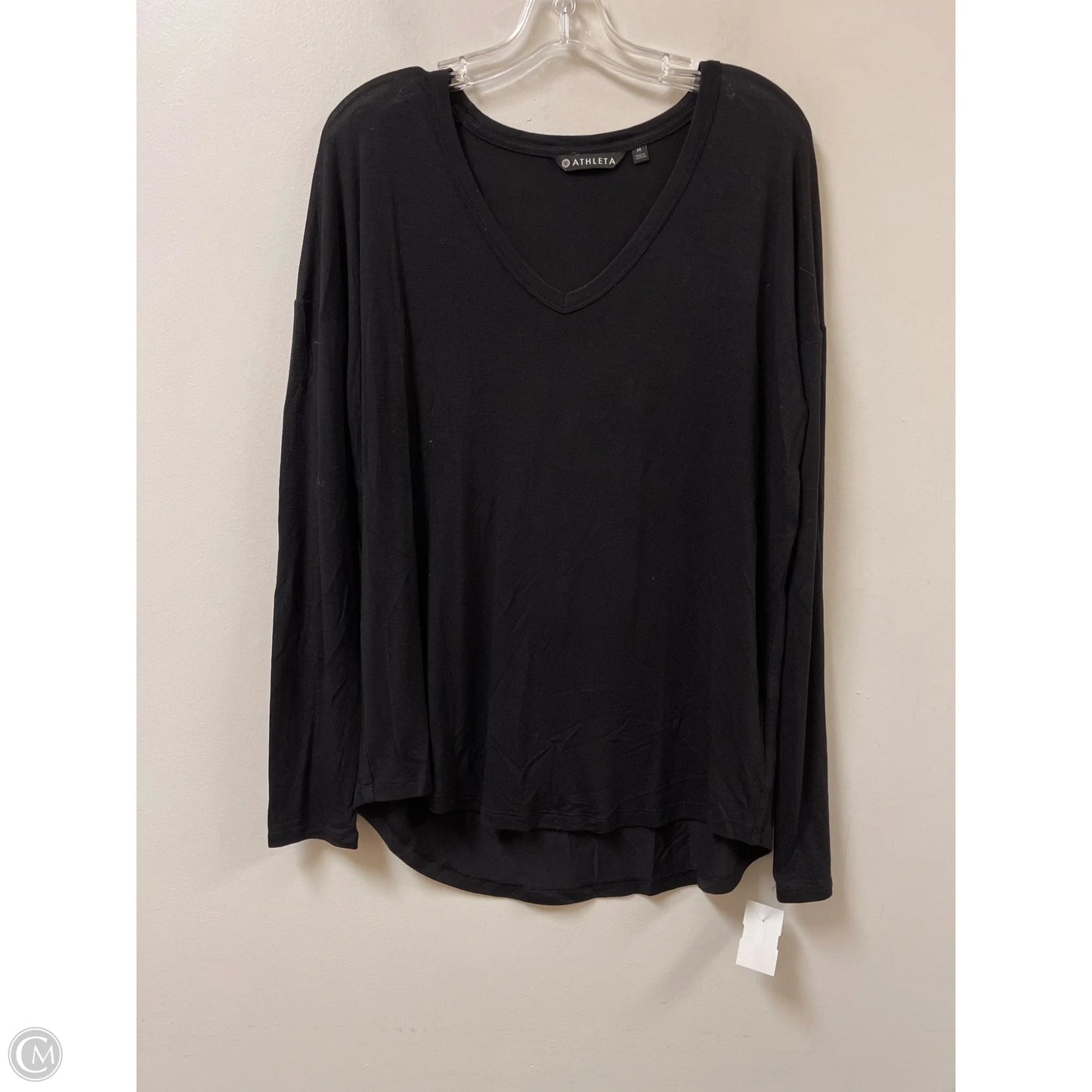 Top Long Sleeve By Athleta In Black, Size: M