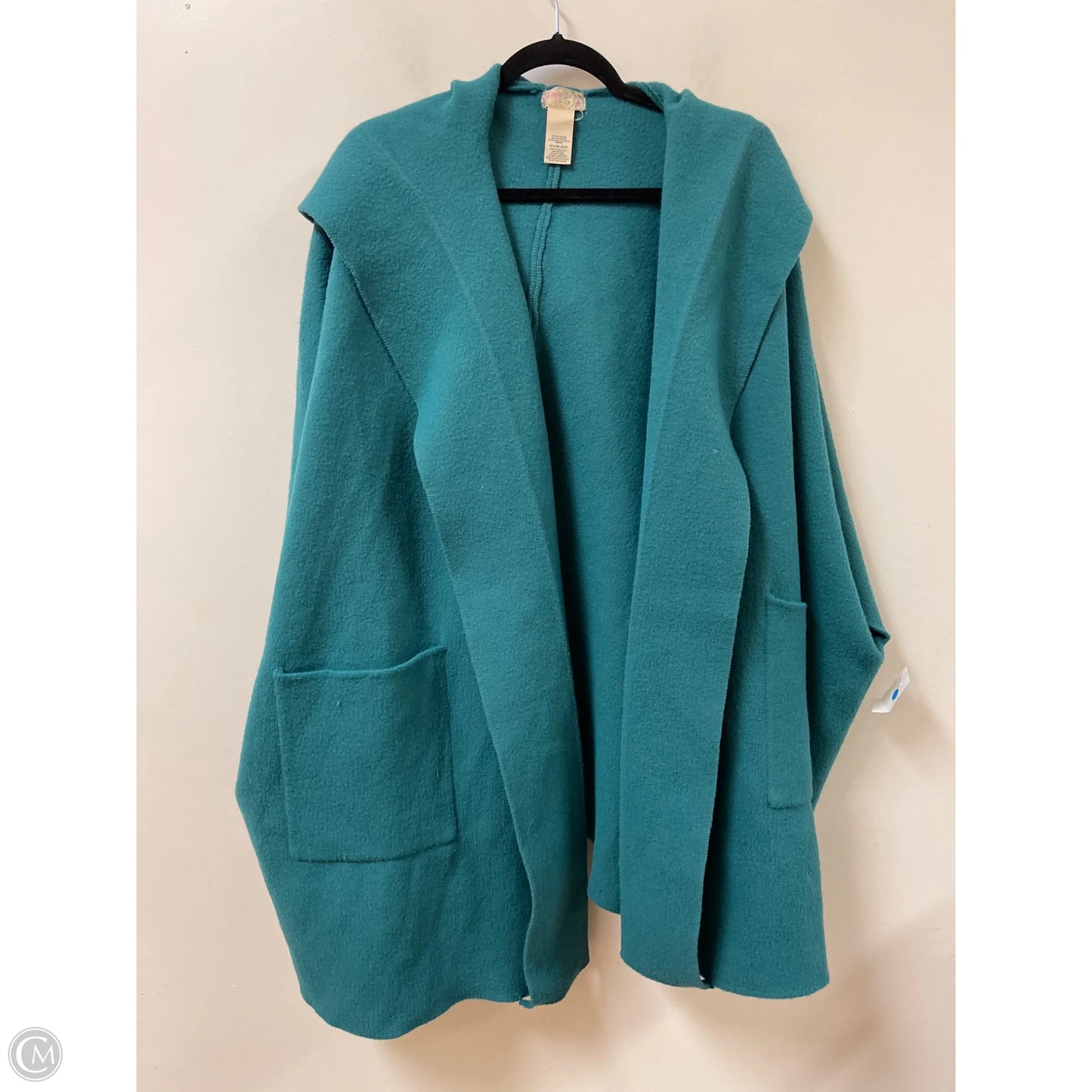 Sweater Cardigan By Free People In Teal, Size: Osfm