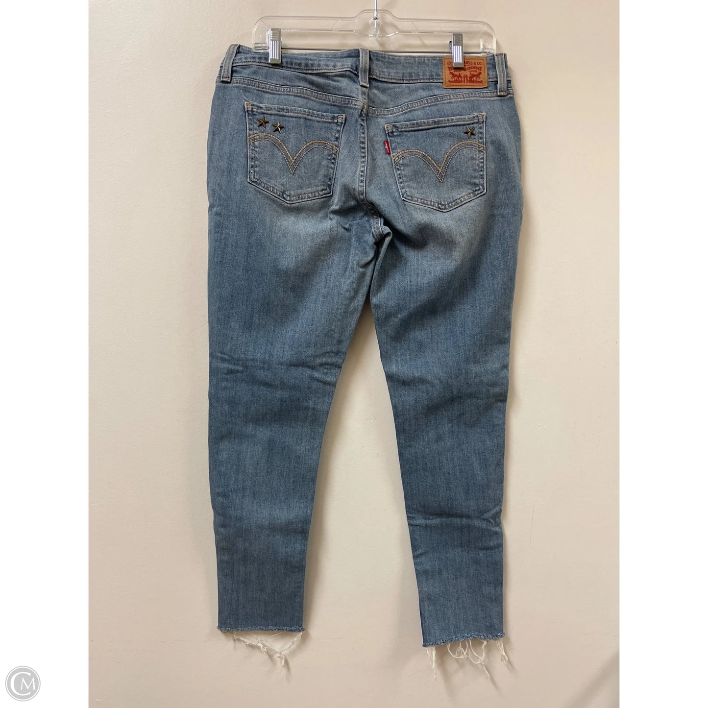 Jeans Skinny By Levis In Blue Denim, Size: 12
