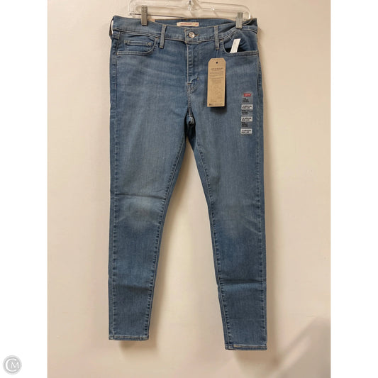Jeans Skinny By Levis In Blue Denim, Size: 14