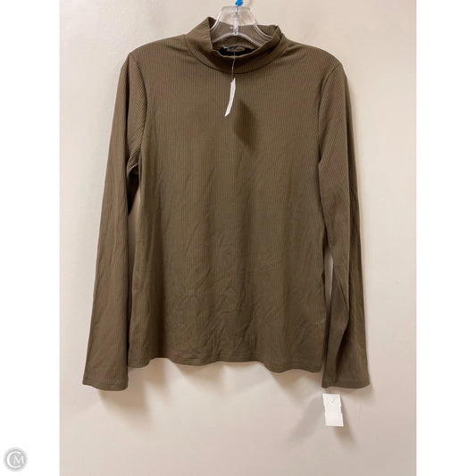 Top Long Sleeve By Banana Republic In Brown, Size: L