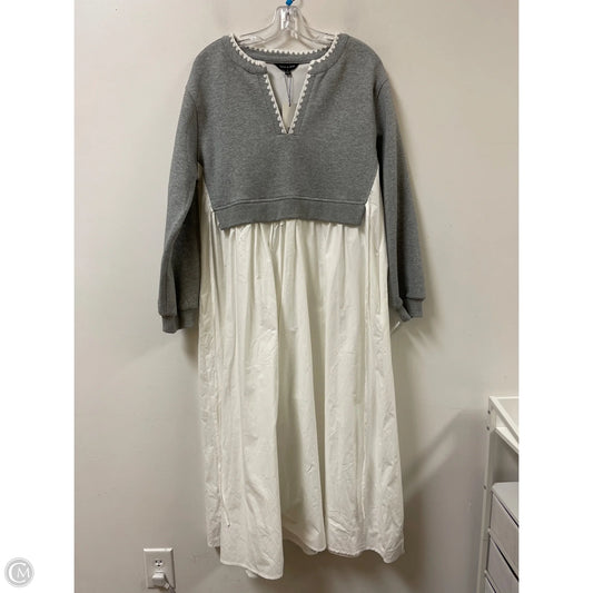 Dress Casual Maxi By Strut & Bolt In Grey & White, Size: S