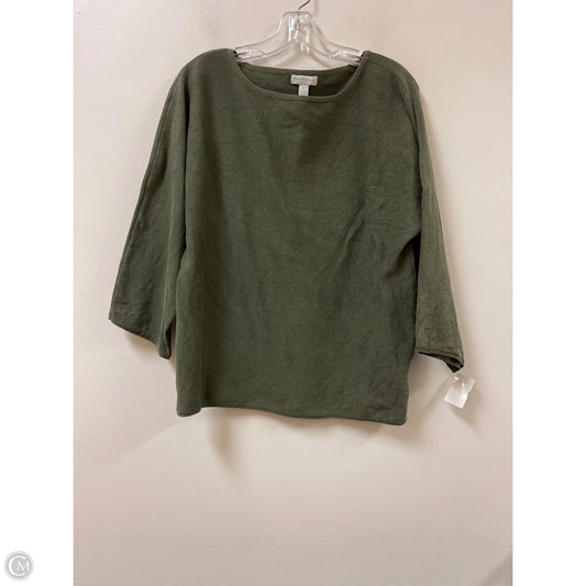 Top Long Sleeve By Charter Club In Green, Size: Xl
