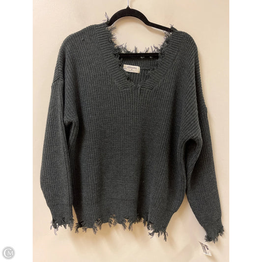 Sweater By Zenana In Grey, Size: M