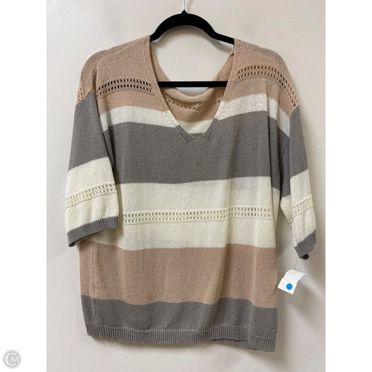 Sweater Short Sleeve By Clothes Mentor In Multi-colored, Size: L