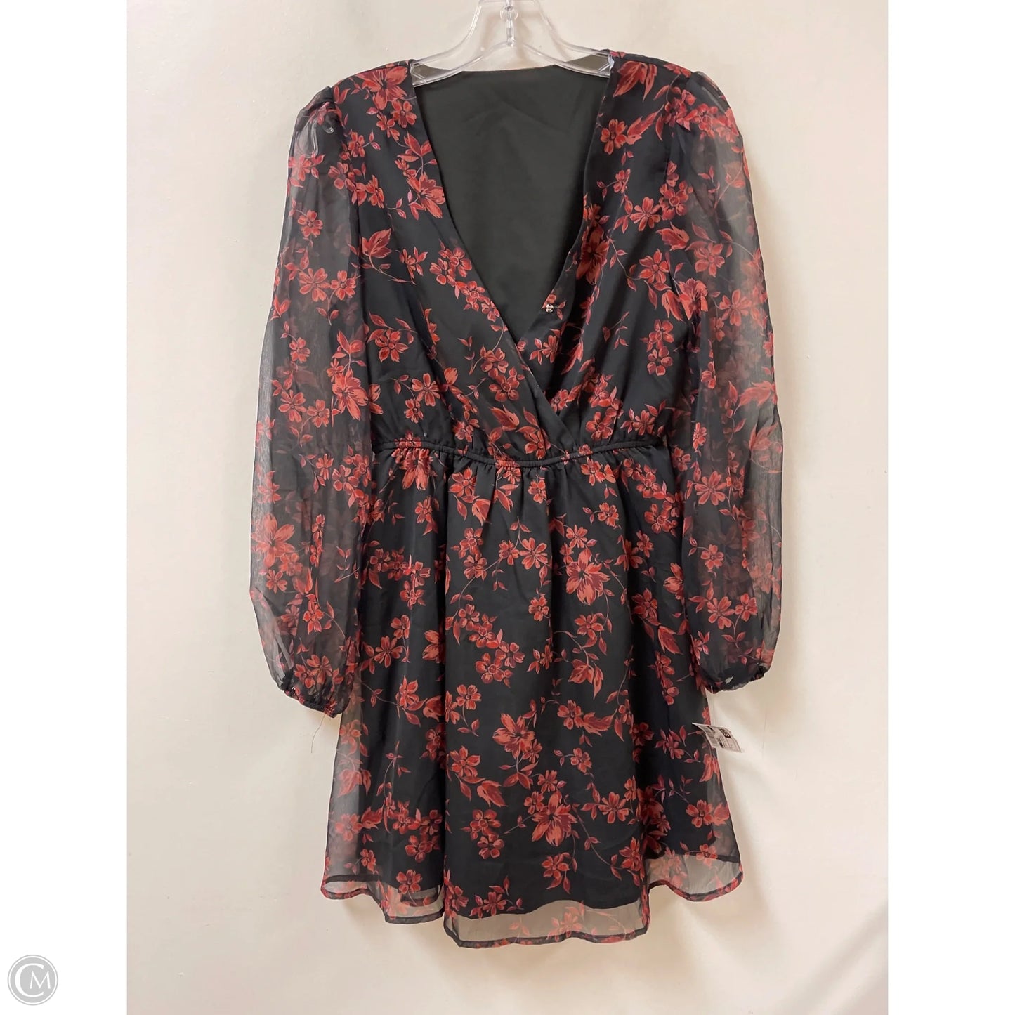 Dress Casual Midi By Clothes Mentor In Black & Orange, Size: S
