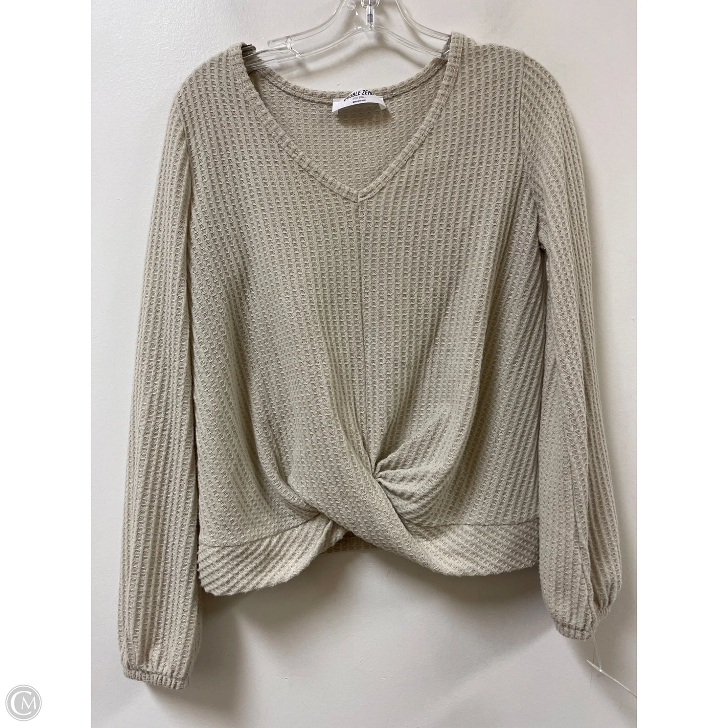 Top Long Sleeve By Double Zero In Grey, Size: S