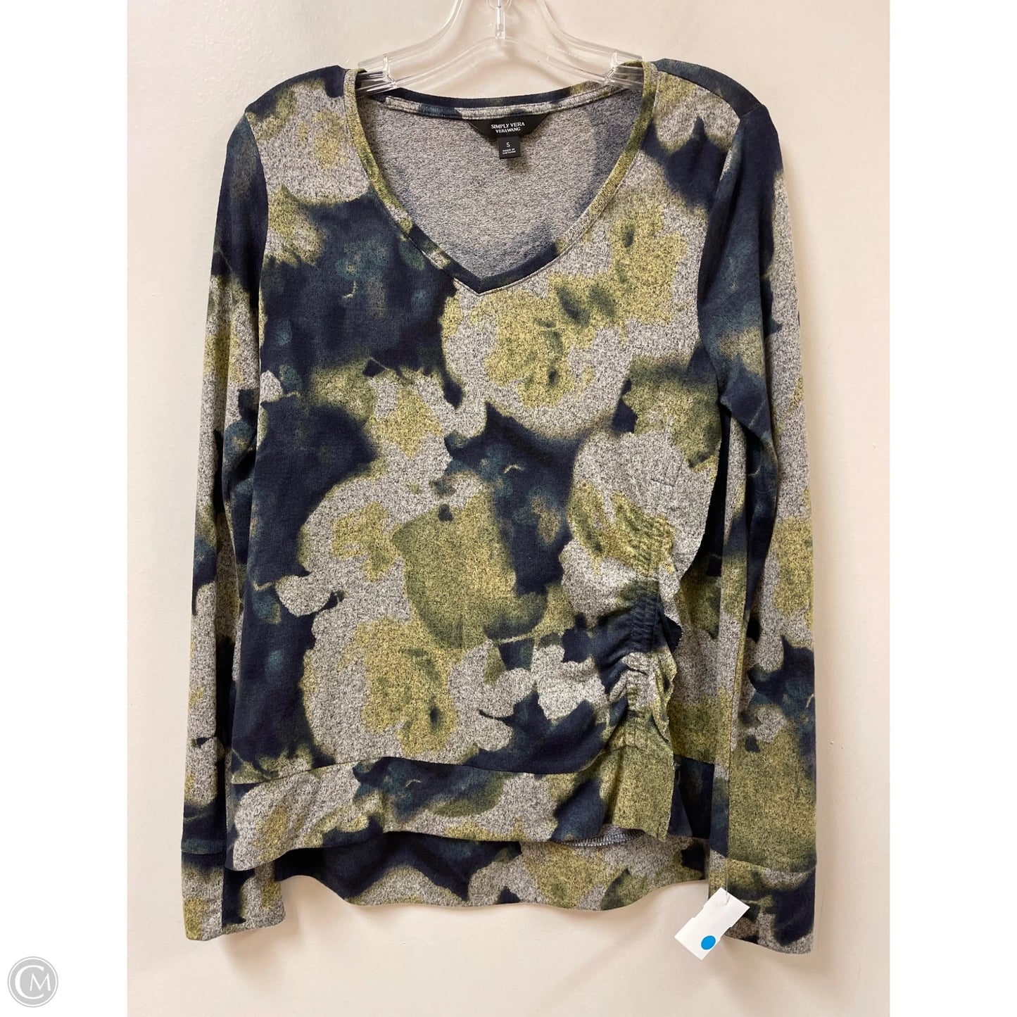 Top Long Sleeve By Simply Vera In Blue & Green, Size: S