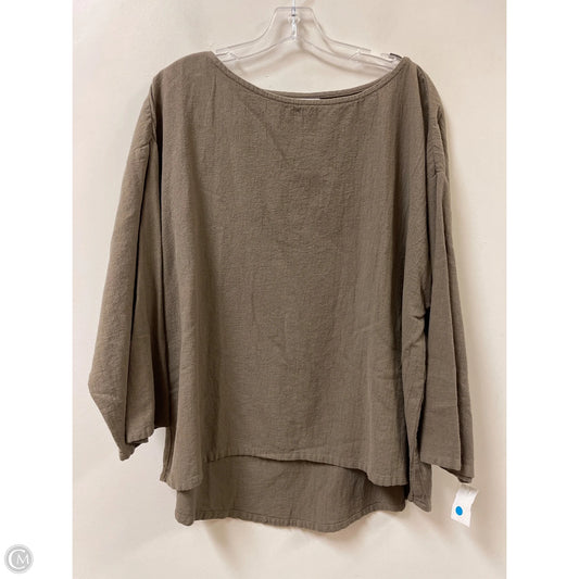 Top Long Sleeve By Soft Surroundings In Brown, Size: 1x