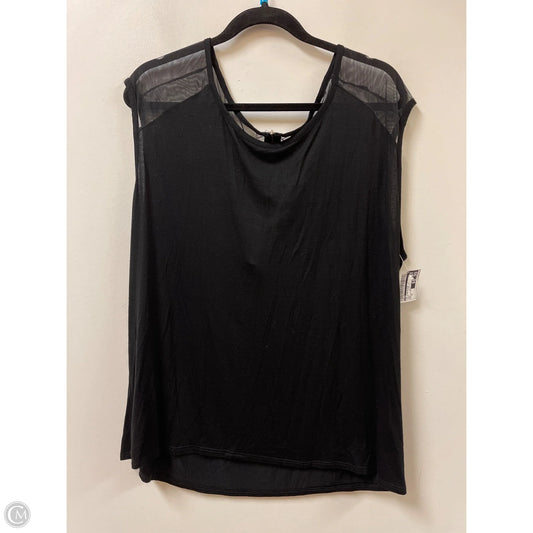 Top Sleeveless By Pinc In Black, Size: 2x