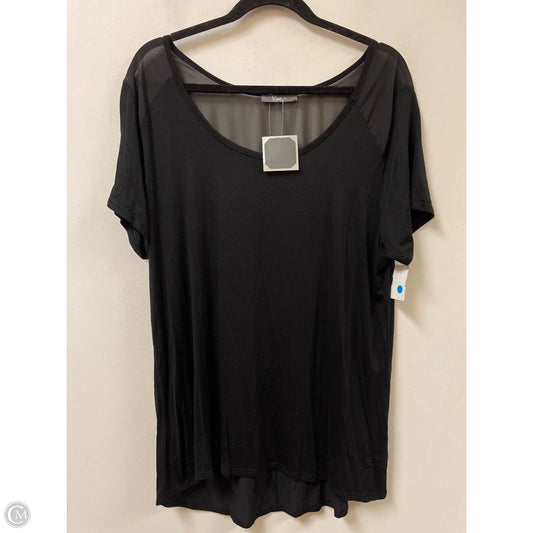 Top Short Sleeve By Pinc In Black, Size: 2x