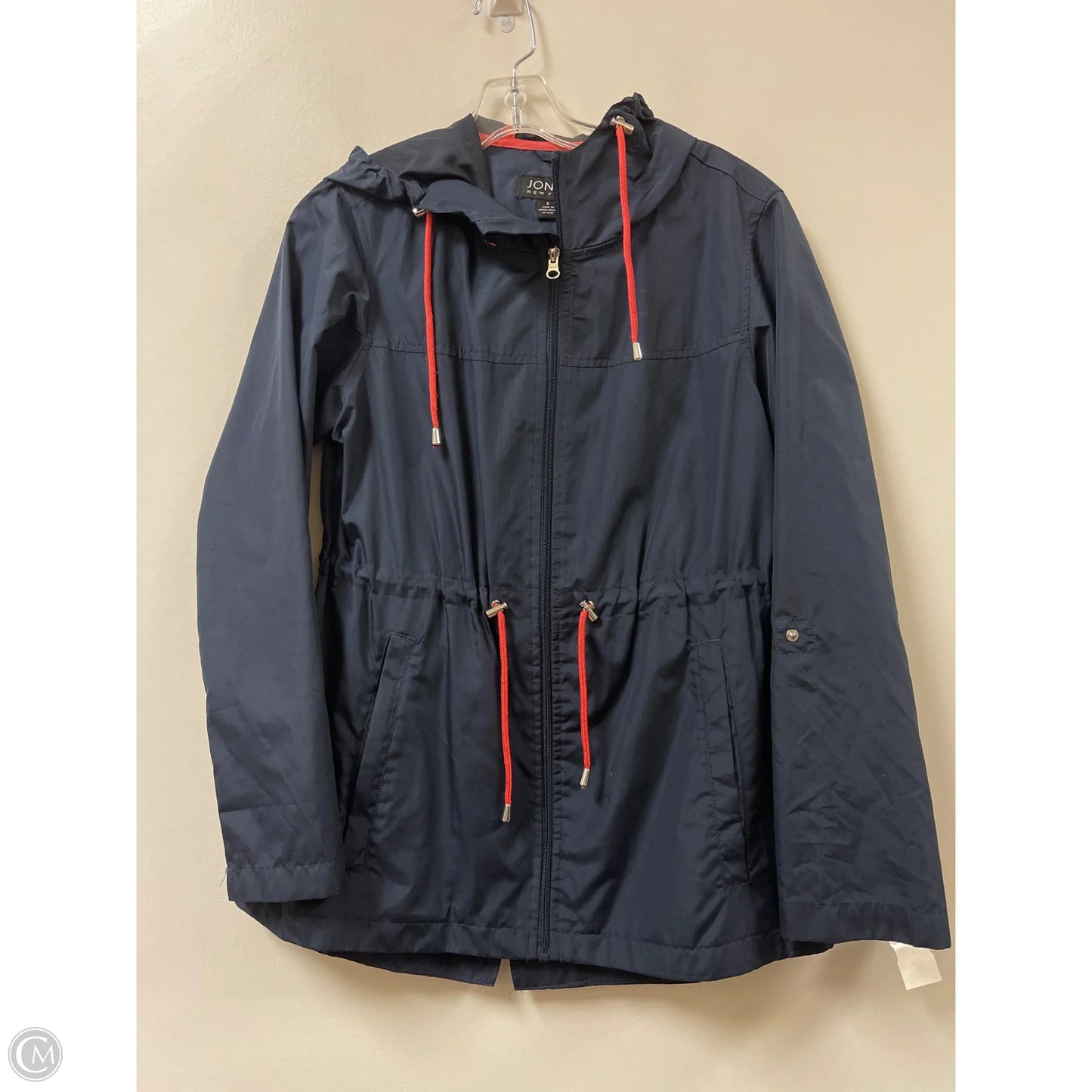 Jacket Windbreaker By Jones New York In Navy, Size: S