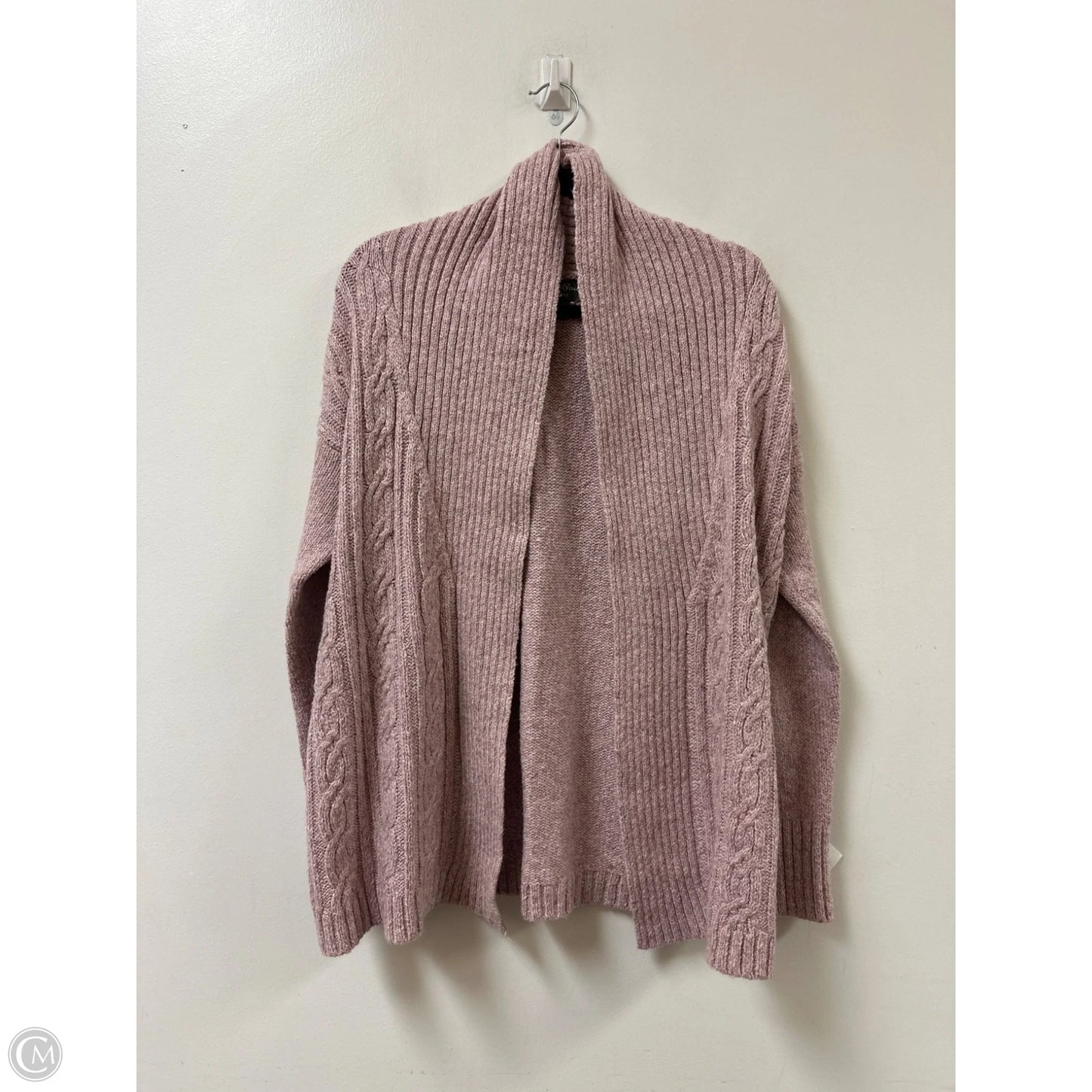 Sweater Cardigan By Eddie Bauer In Pink, Size: L