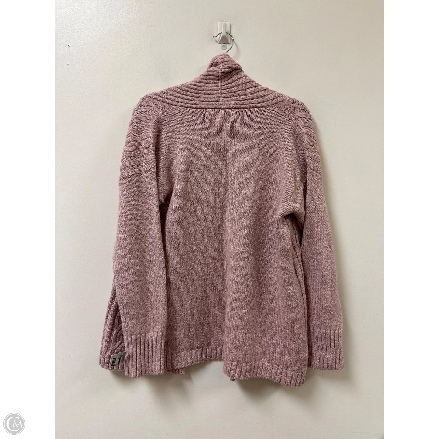 Sweater Cardigan By Eddie Bauer In Pink, Size: L