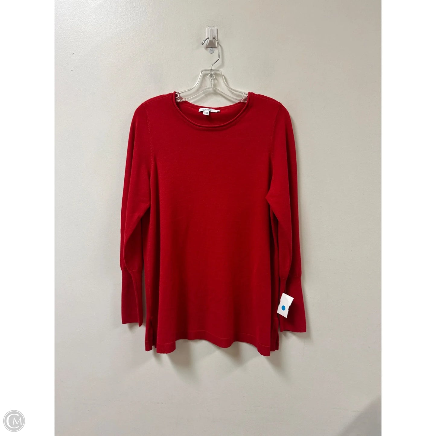 Top Long Sleeve By Chicos In Red, Size: M