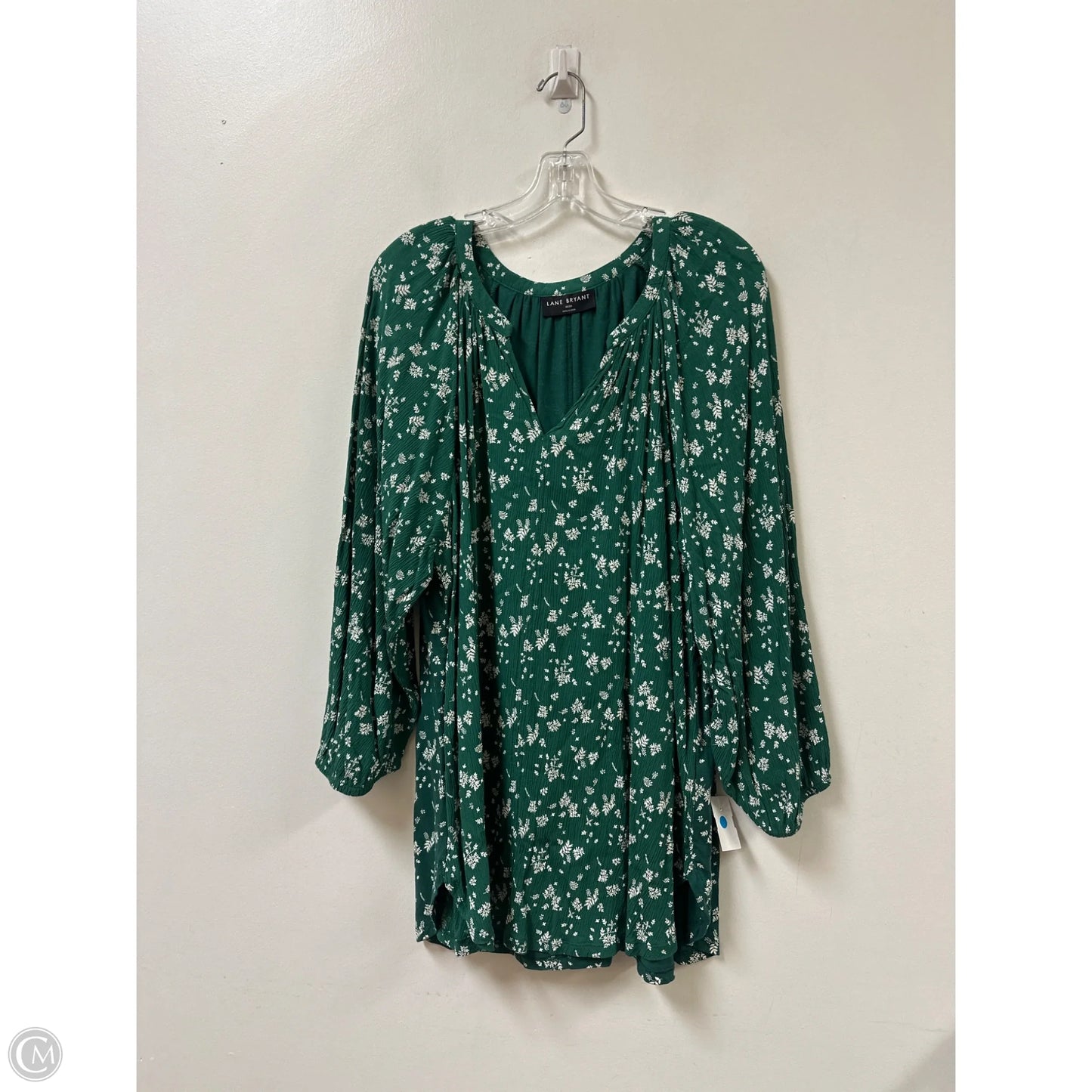 Top Long Sleeve By Lane Bryant In Green, Size: 2x