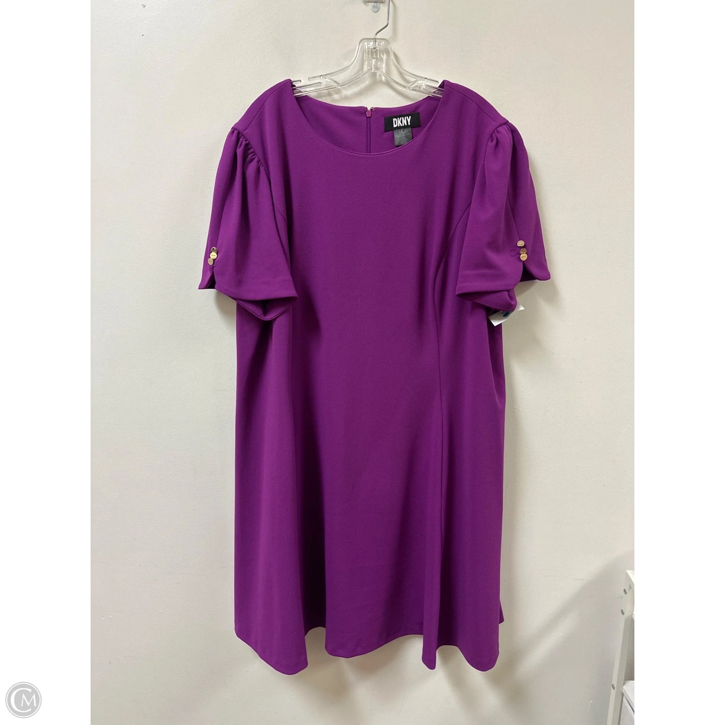 Dress Casual Midi By Dkny In Purple, Size: 3x