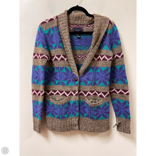Sweater Cardigan By Forever 21 In Multi-colored, Size: M