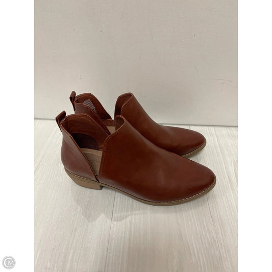 Boots Ankle Heels By Universal Thread In Brown, Size: 11