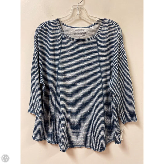Top Long Sleeve By West Bound In Blue, Size: Xlp