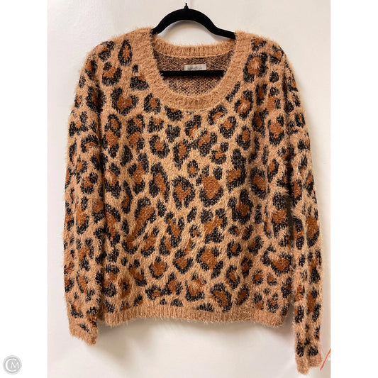 Sweater By Wonderly In Animal Print, Size: M