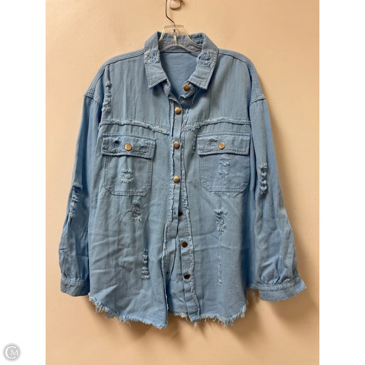 Jacket Denim By Clothes Mentor In Blue, Size: M