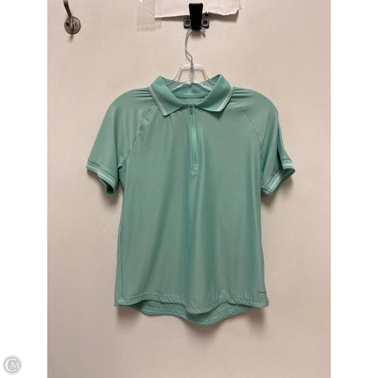 Athletic Top Short Sleeve By Mondetta In Green, Size: S