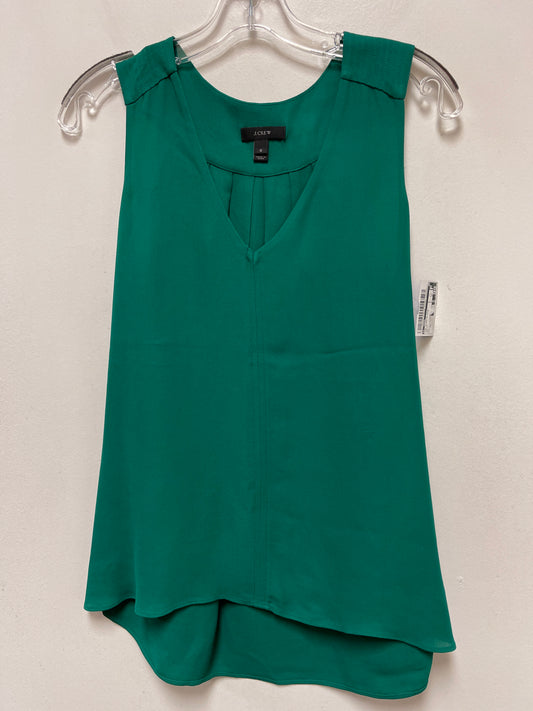 Green Top Sleeveless J. Crew, Size Xs