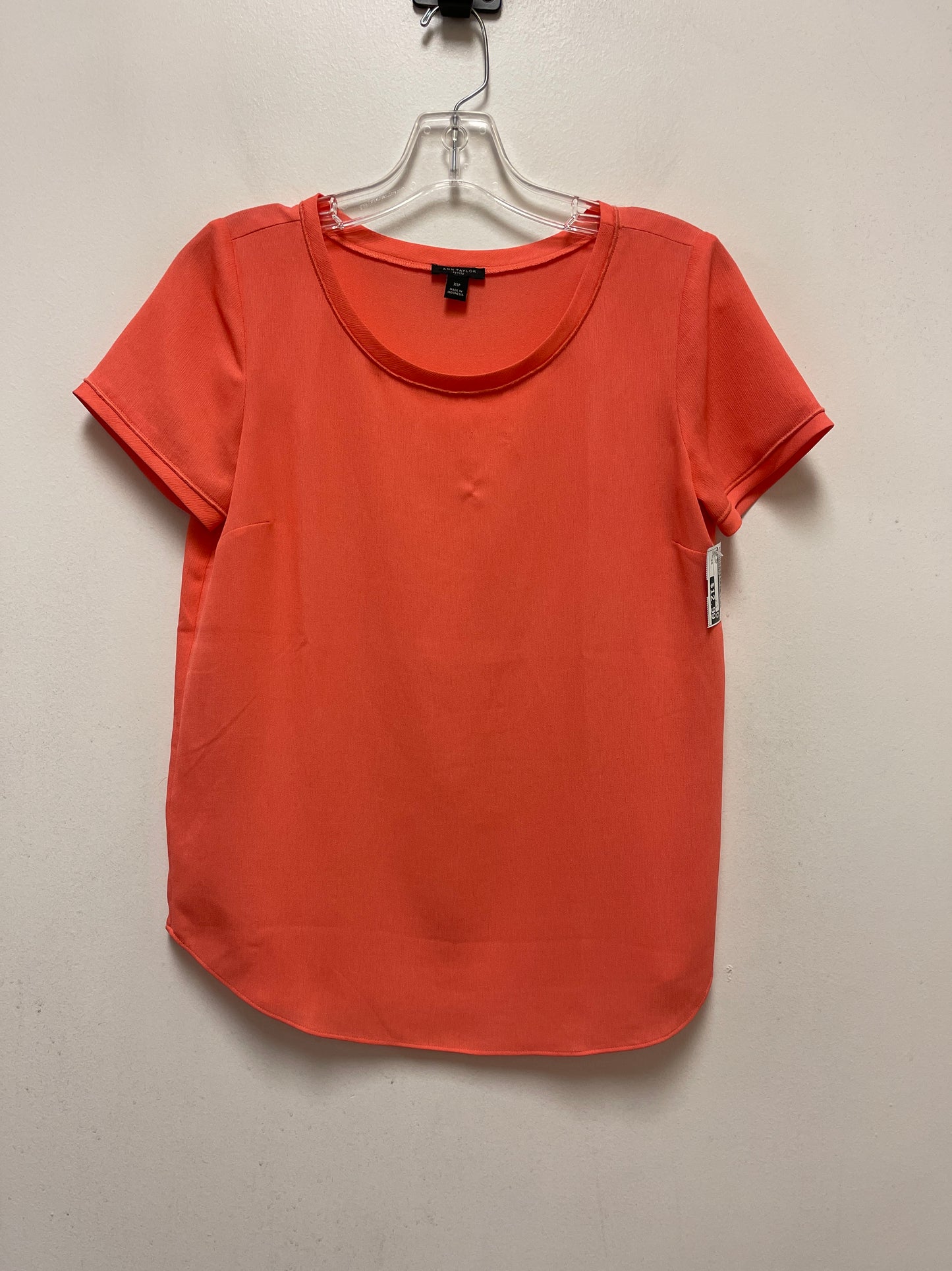 Orange Top Short Sleeve Ann Taylor, Size Xs