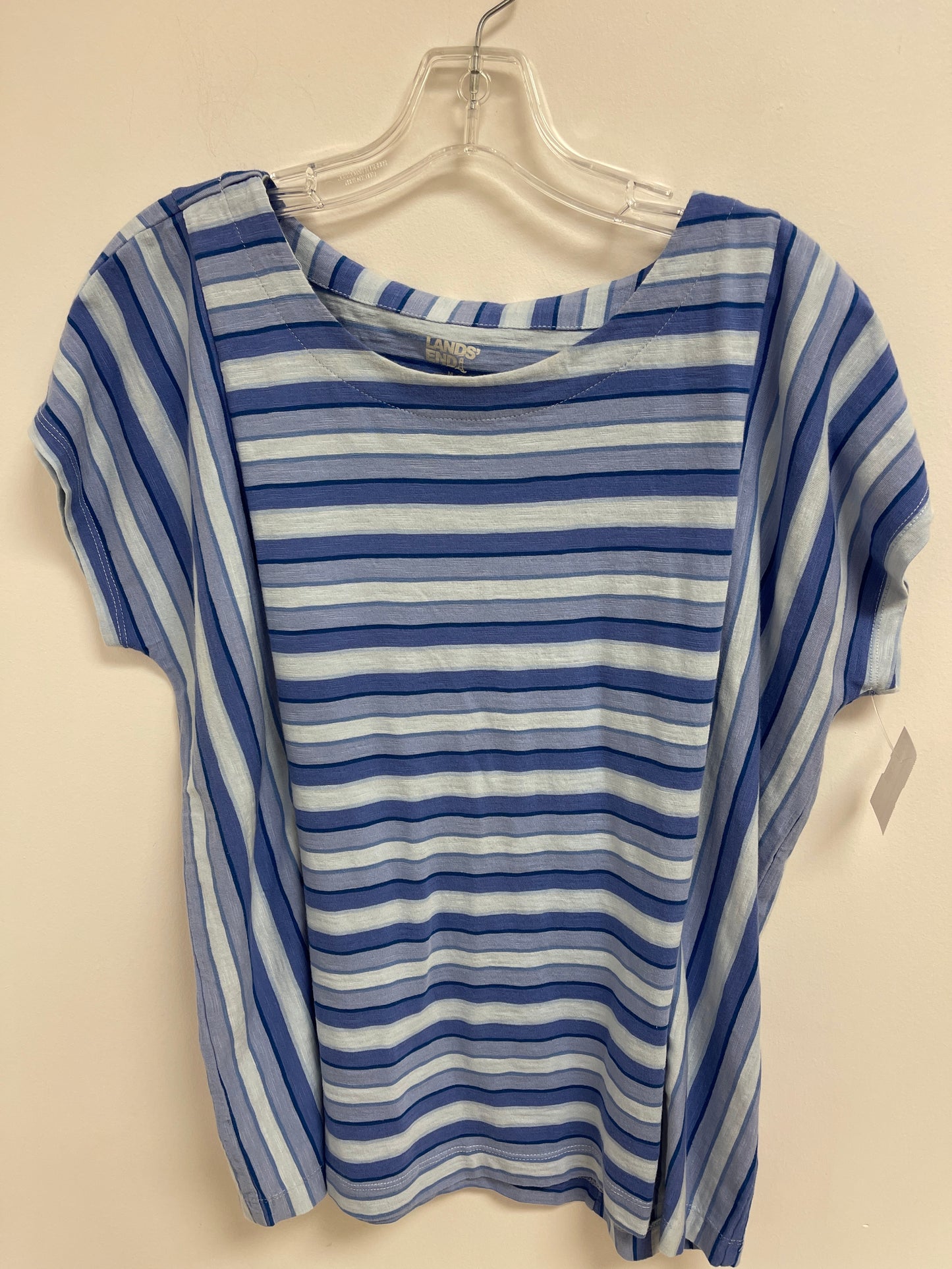 Blue Top Short Sleeve Lands End, Size M