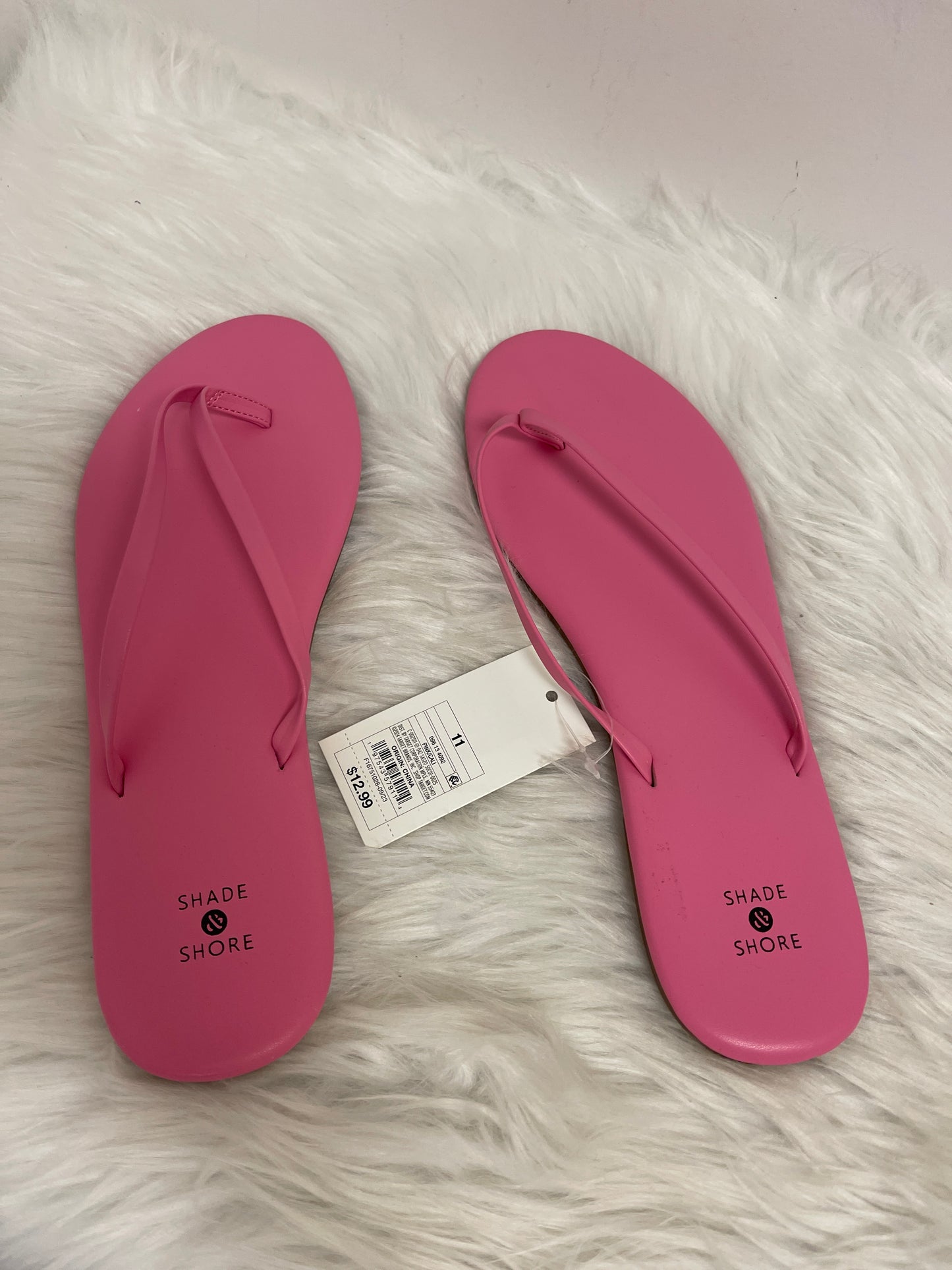 Pink Sandals Flats Shade & Shore, Size 11