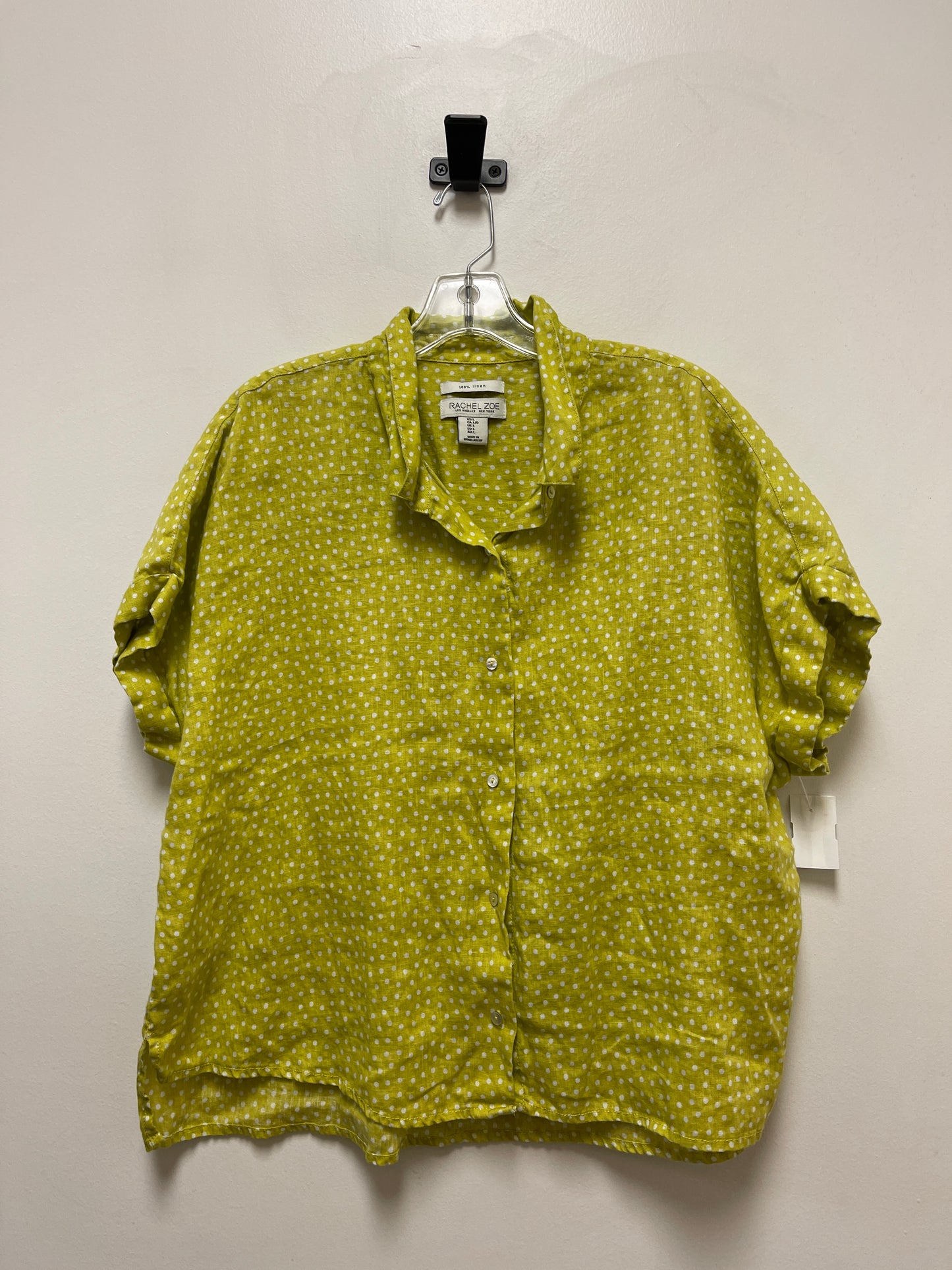 Green Top Short Sleeve Rachel Zoe, Size L