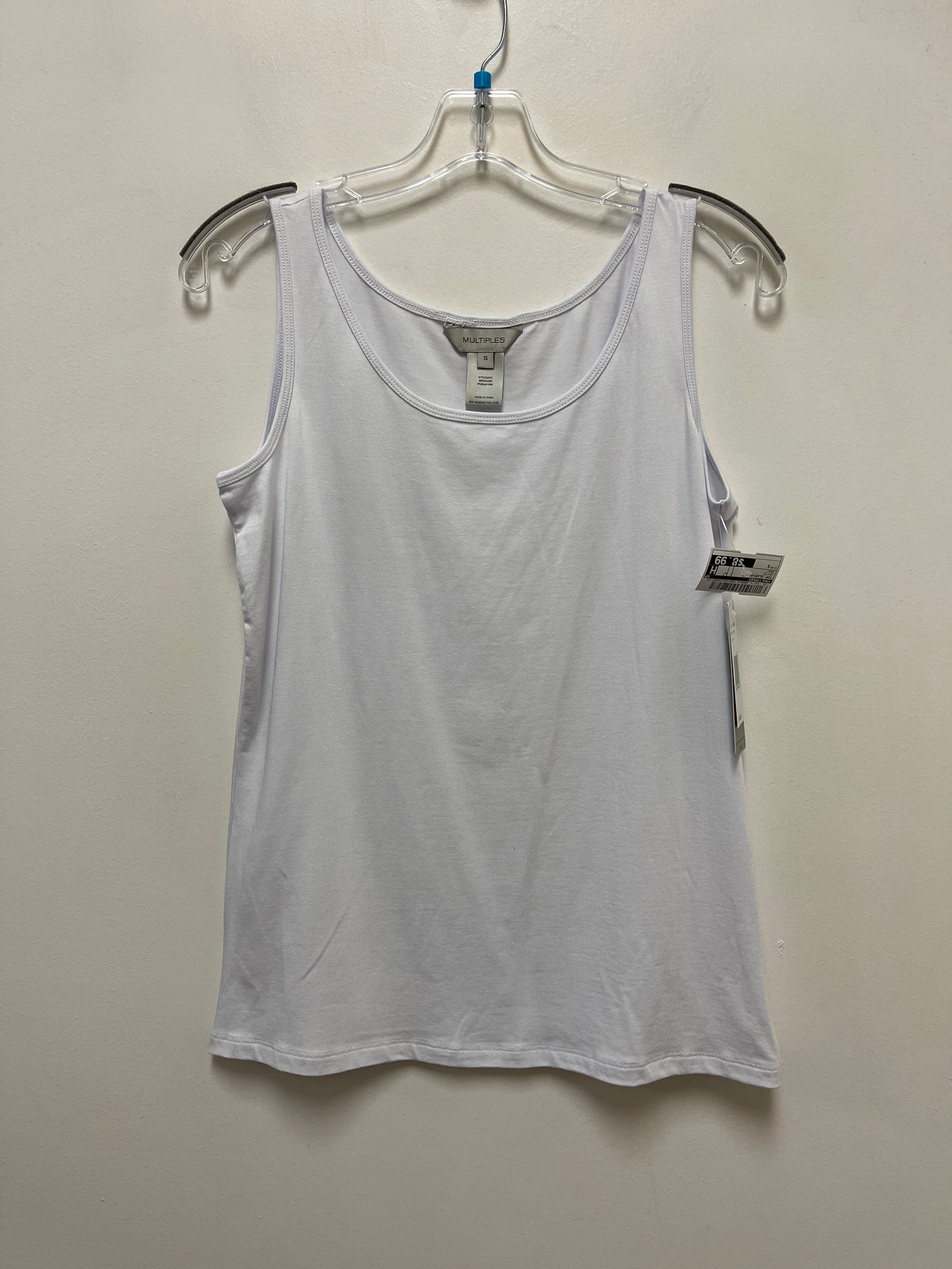 Top Sleeveless By Multiples In White, Size: S