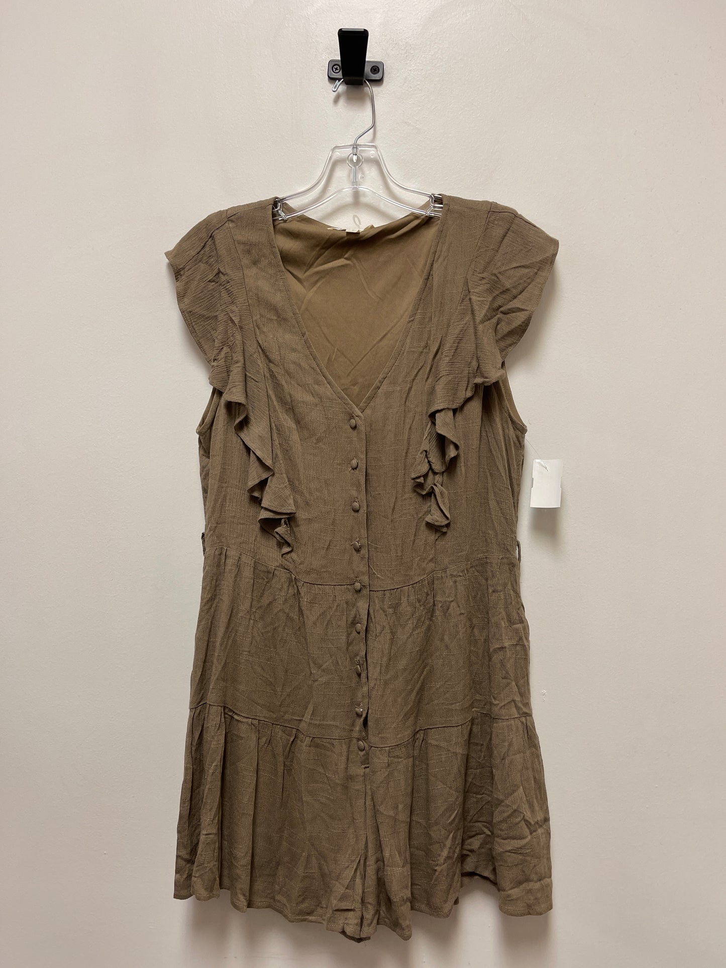 Dress Casual Short By Fashion On Earth In Brown, Size: L