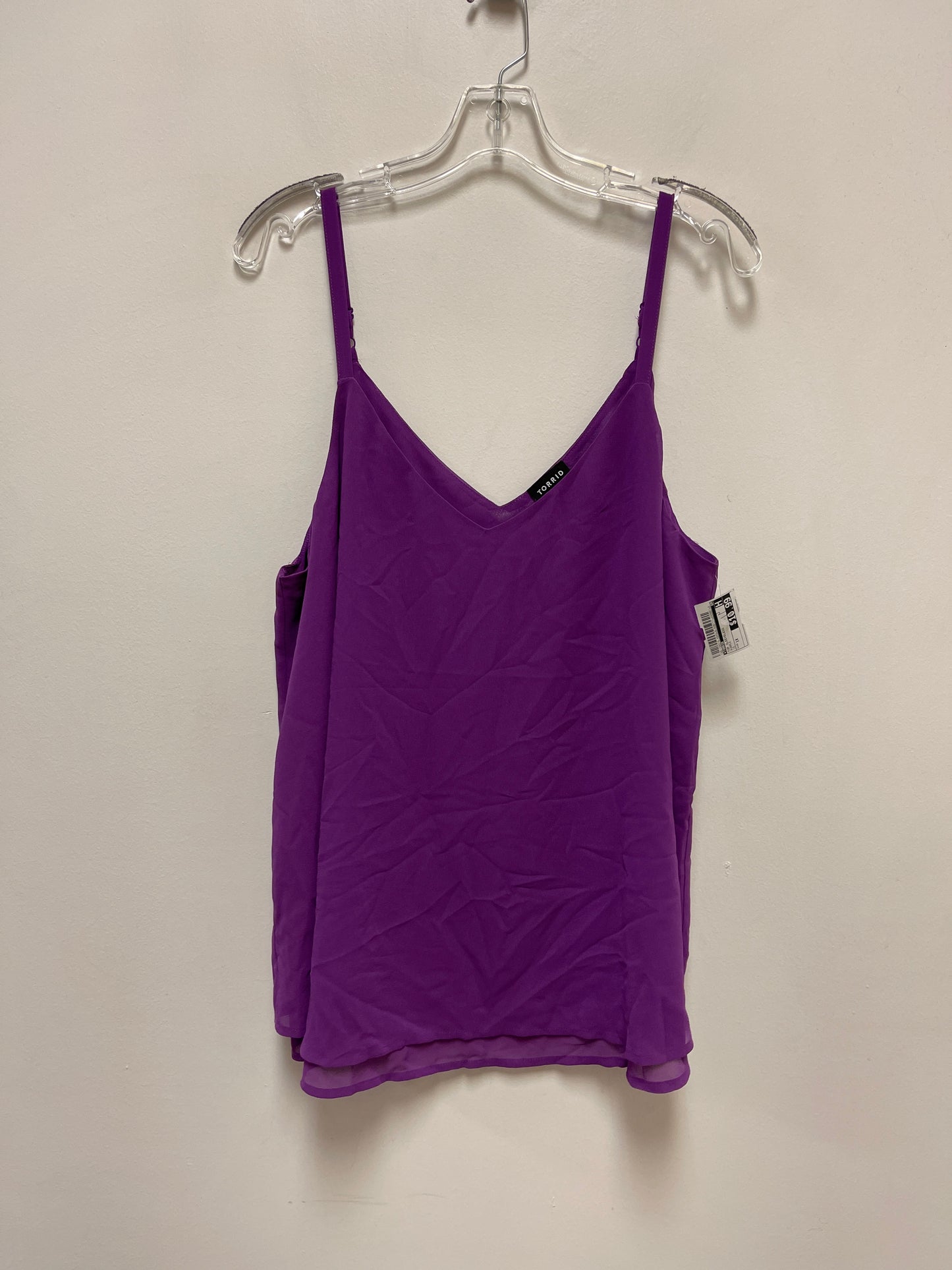 Top Sleeveless By Torrid In Purple, Size: 1x