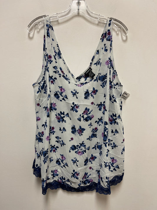 Top Sleeveless By Torrid In Floral Print, Size: 1x