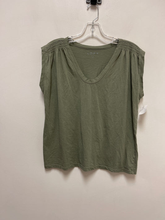 Top Sleeveless By Loft In Green, Size: M