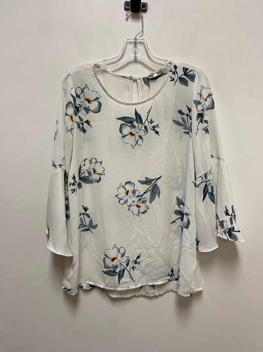 Top Long Sleeve By Pleione In Floral Print, Size: M