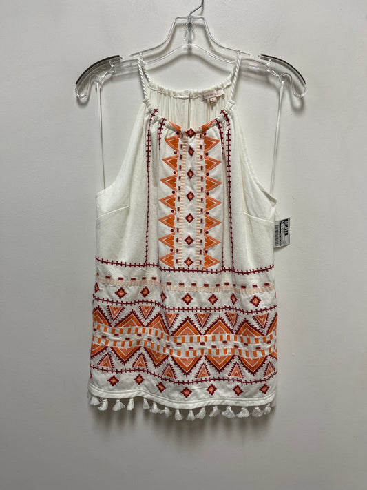 Top Sleeveless By Skies Are Blue In Orange, Size: L