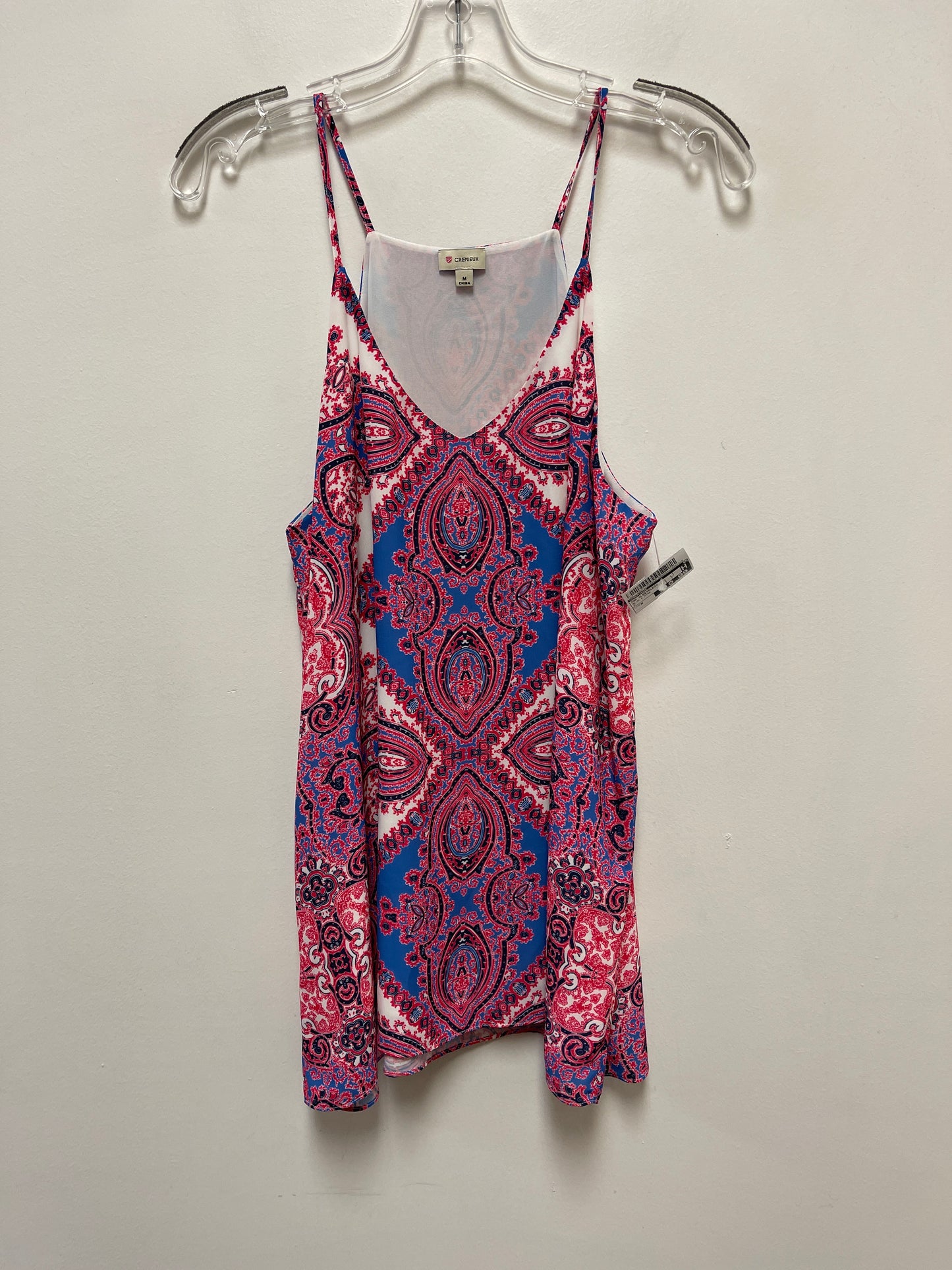 Top Sleeveless By Cremieux In Blue & Pink, Size: M